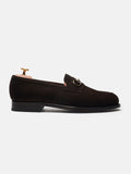 Men's Brown Suede Horsebit Loafers