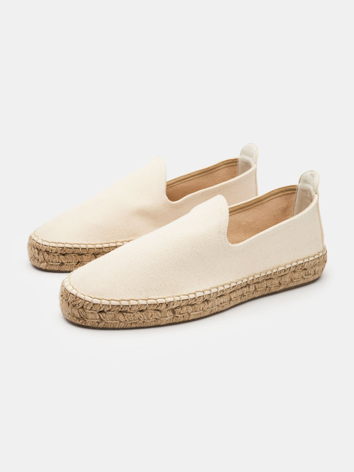 Men's Ivory Canvas Espadrilles
