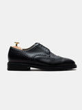 Men's Black Grained Leather Derby Shoes