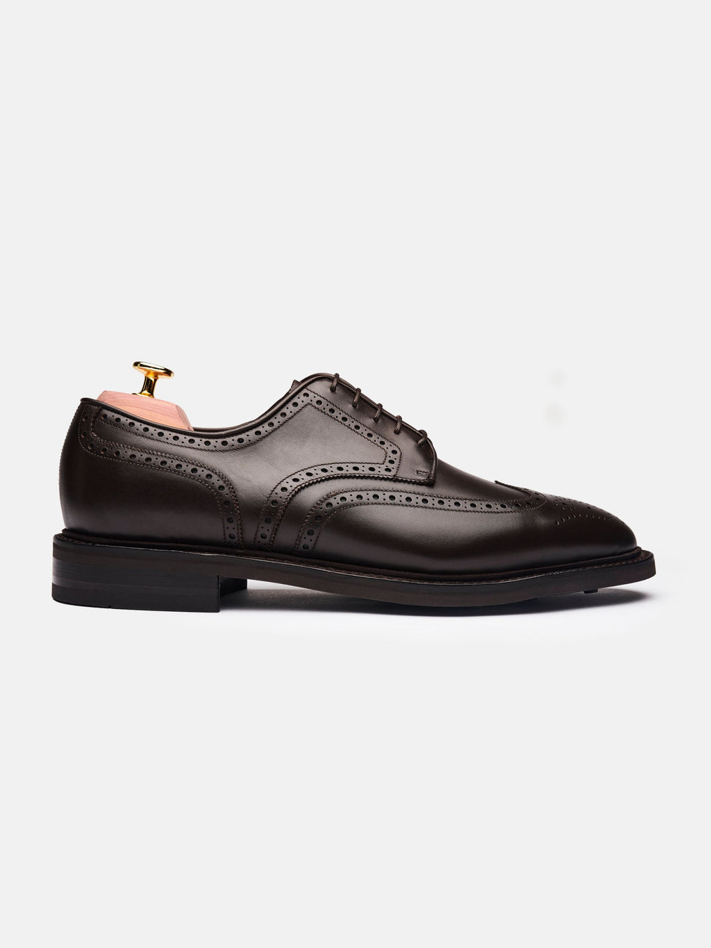 Men's Brown Leather Derby Shoes