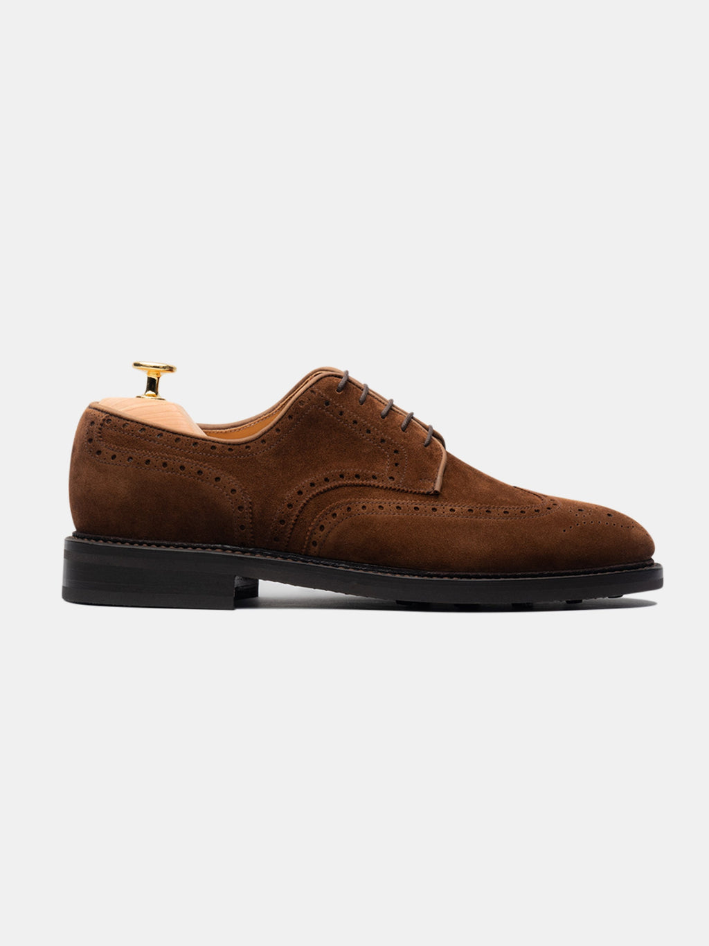 Men's Medium Brown Suede Derby Shoes
