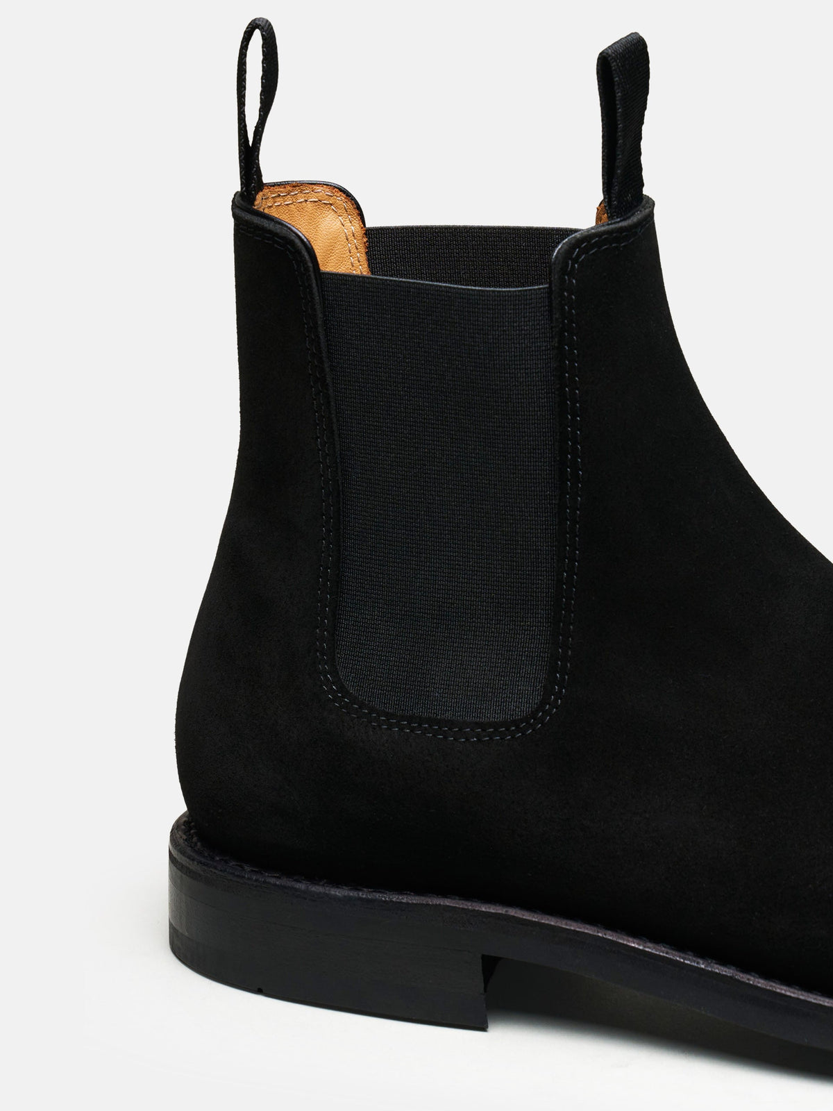 Men's Black Suede Chelsea Boots
