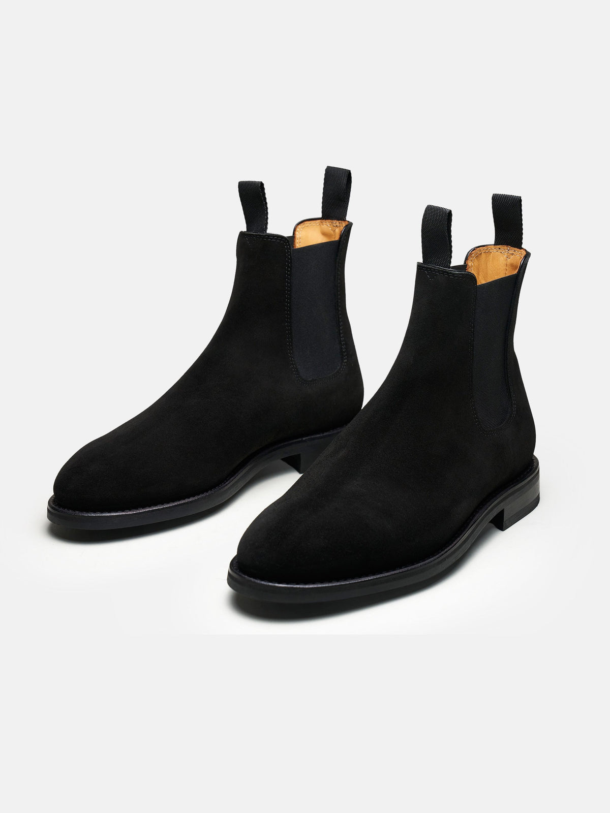 Men's Black Suede Chelsea Boots