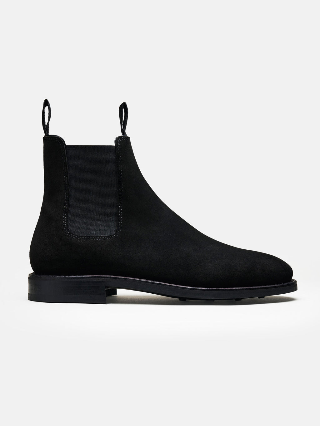 Men's Black Suede Chelsea Boots
