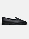 Men's Black Deerskin Belgian Loafers