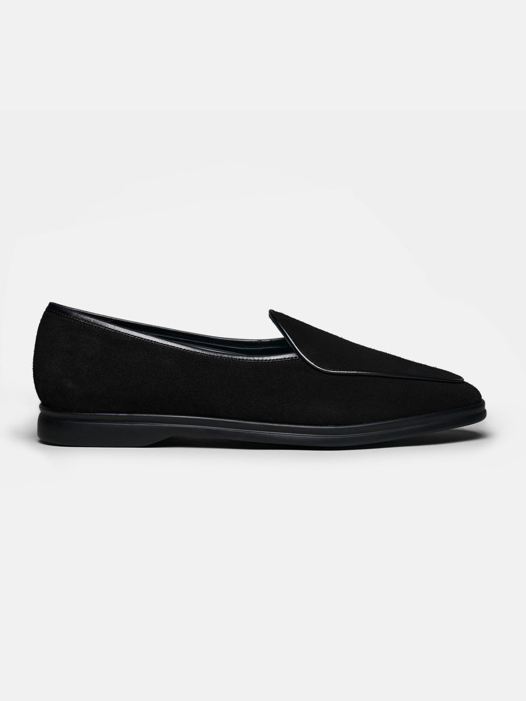 Men's Black Suede Belgian Loafers