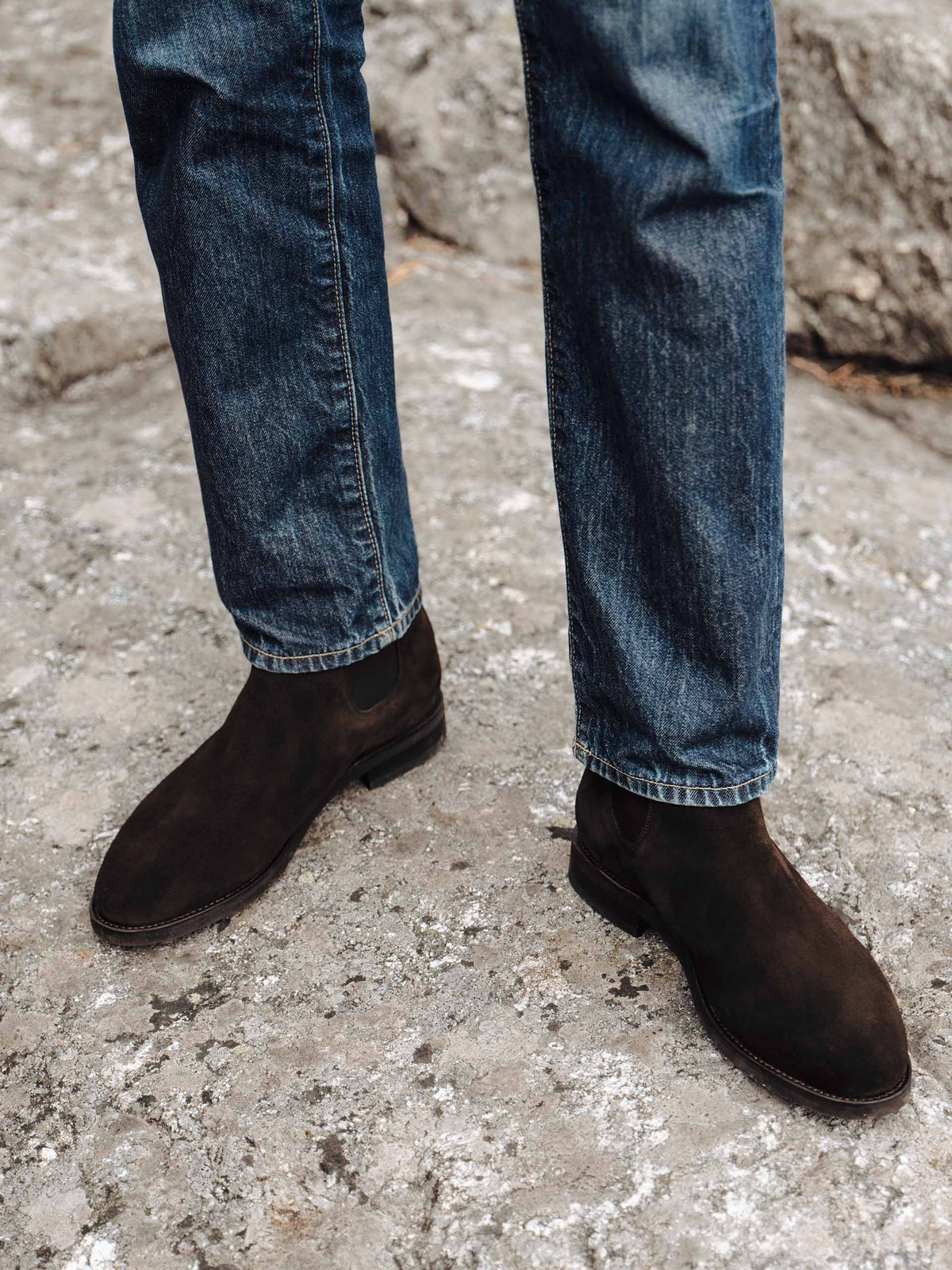 Men's Brown Suede Chelsea Boots