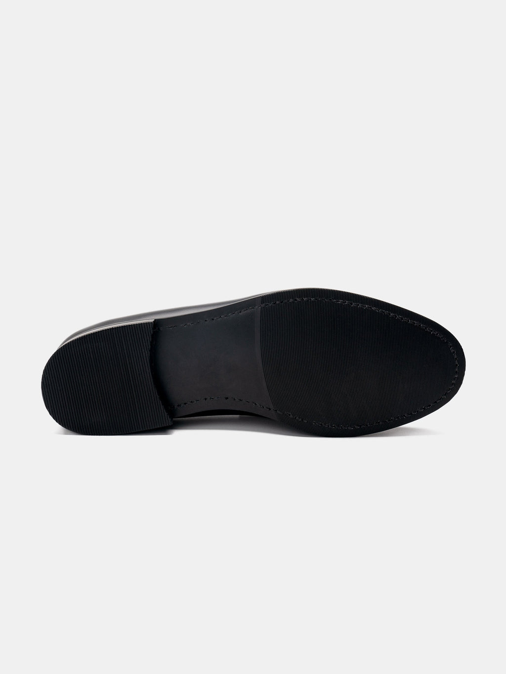 Men's Black Leather Penny Loafers