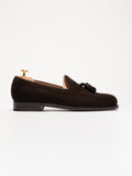 Men's Brown Suede Tassel Loafers