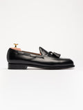 Men's Black Leather Tassel Loafers