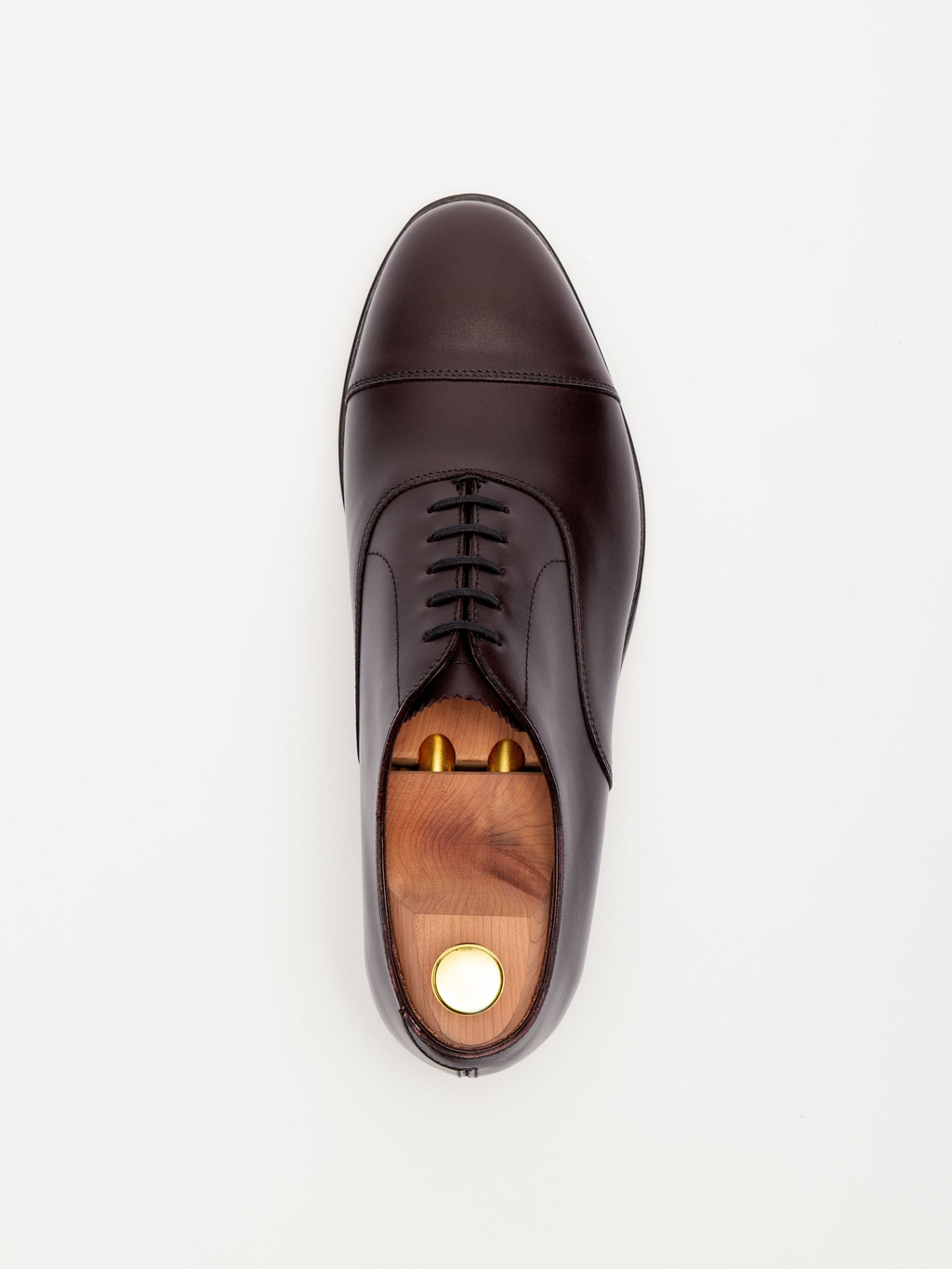 Men's Burgundy Leather Oxford Shoes