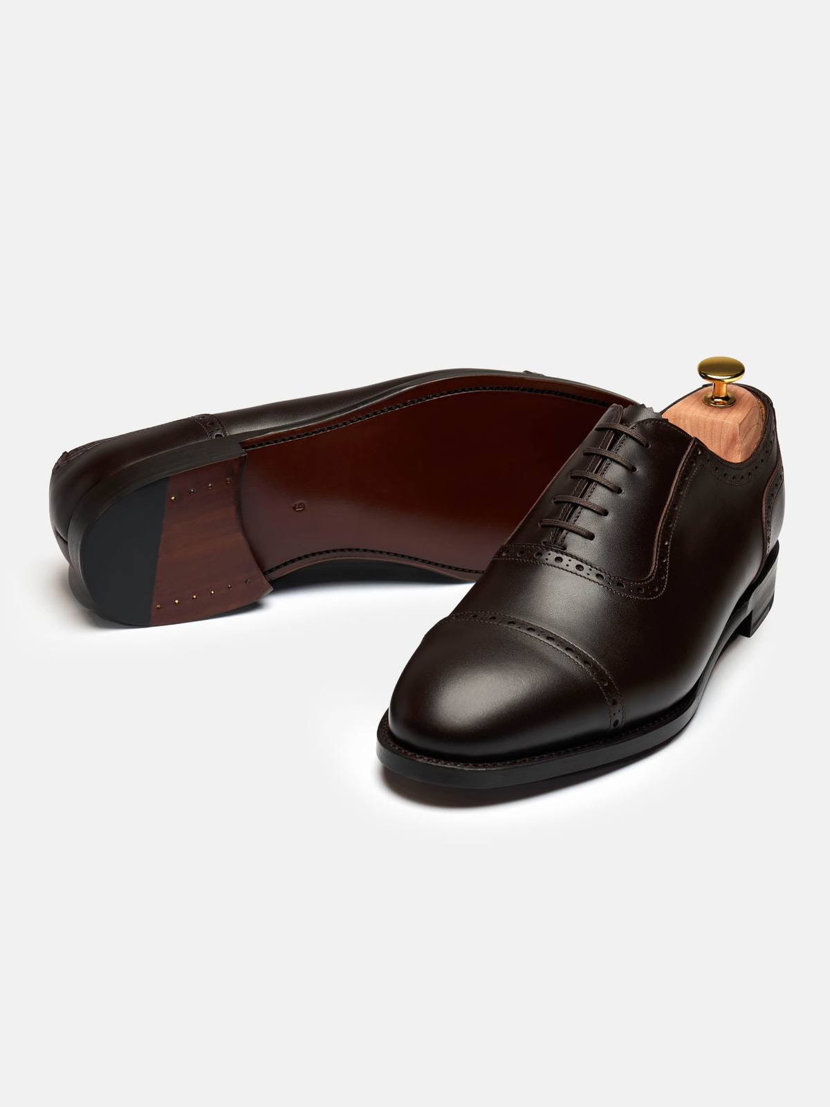 Men's Brown Leather Oxford Shoes – Adelaide