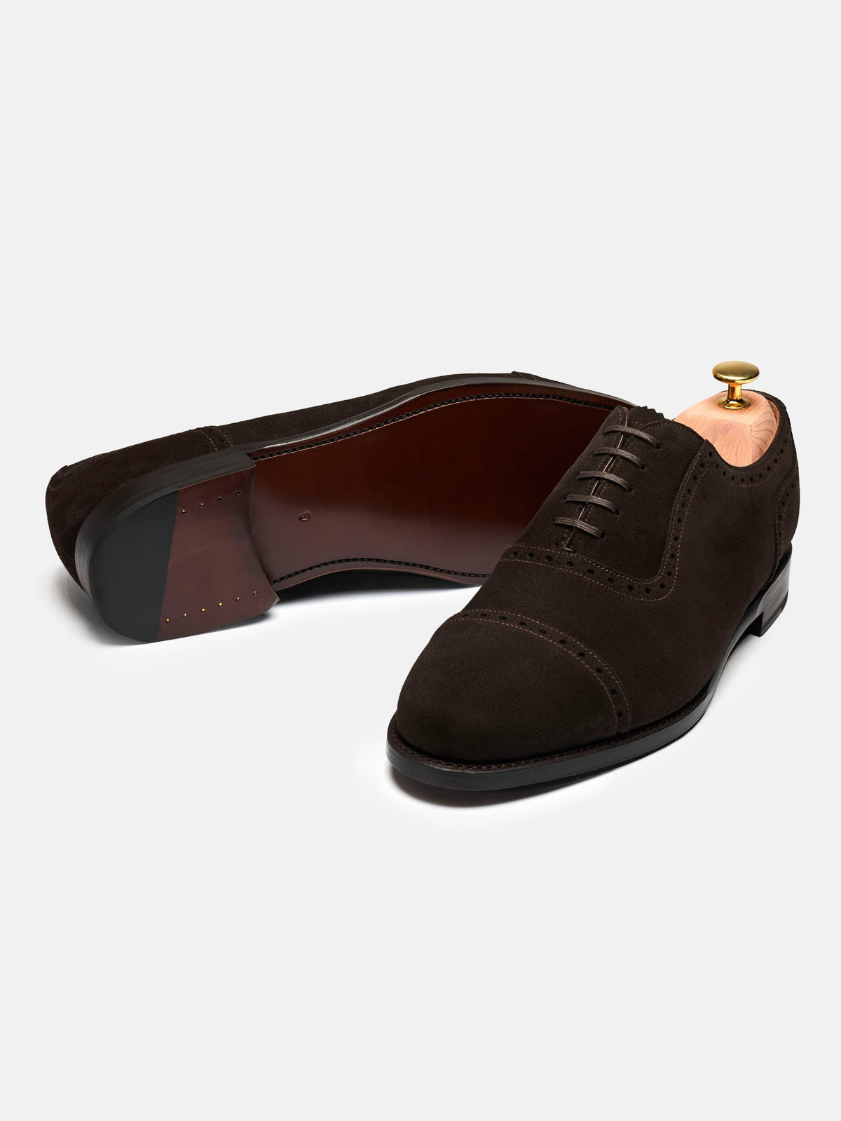 Men's Brown Suede Oxford Shoes – Adelaide