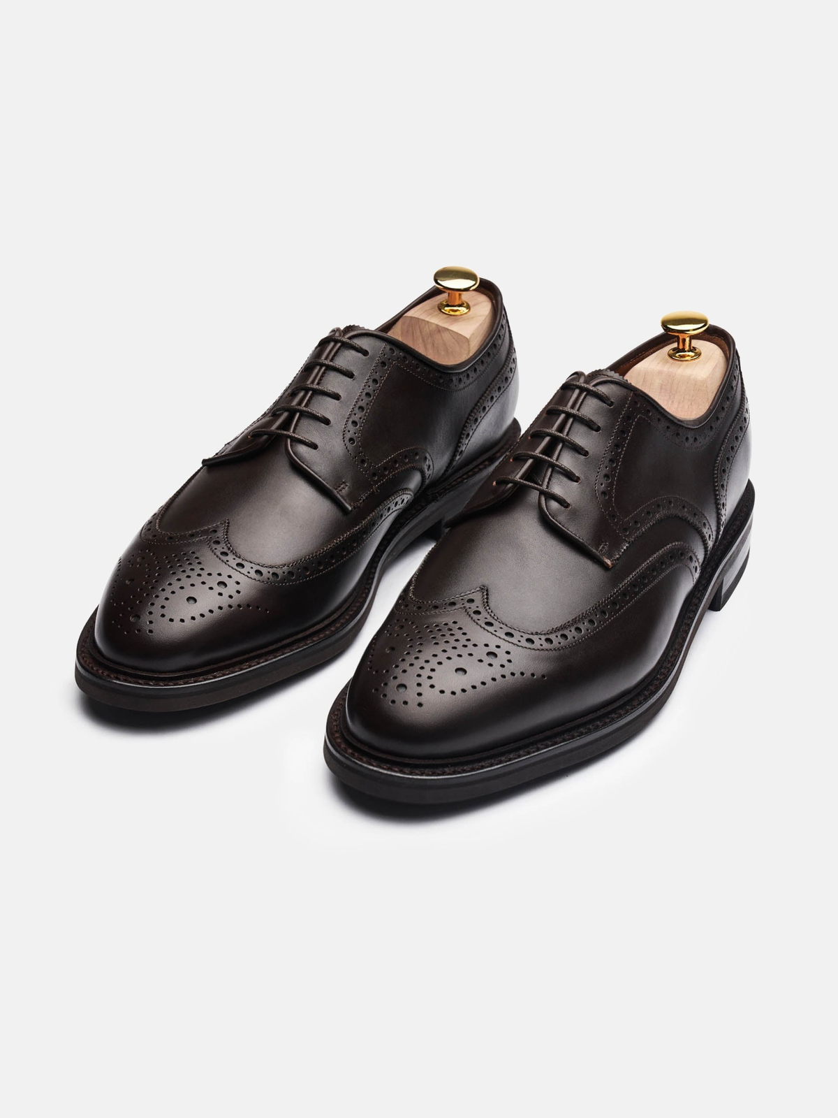 Men's Brown Leather Derby Shoes