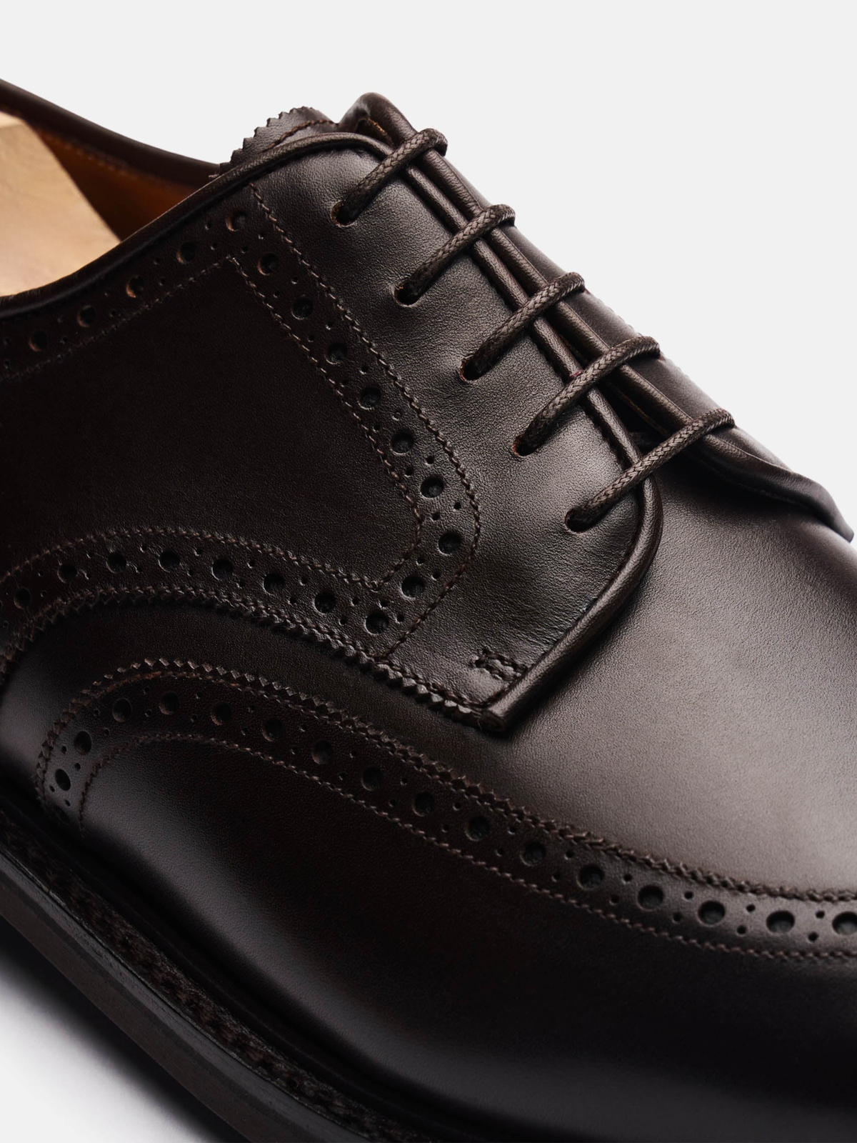 Men's Brown Leather Derby Shoes