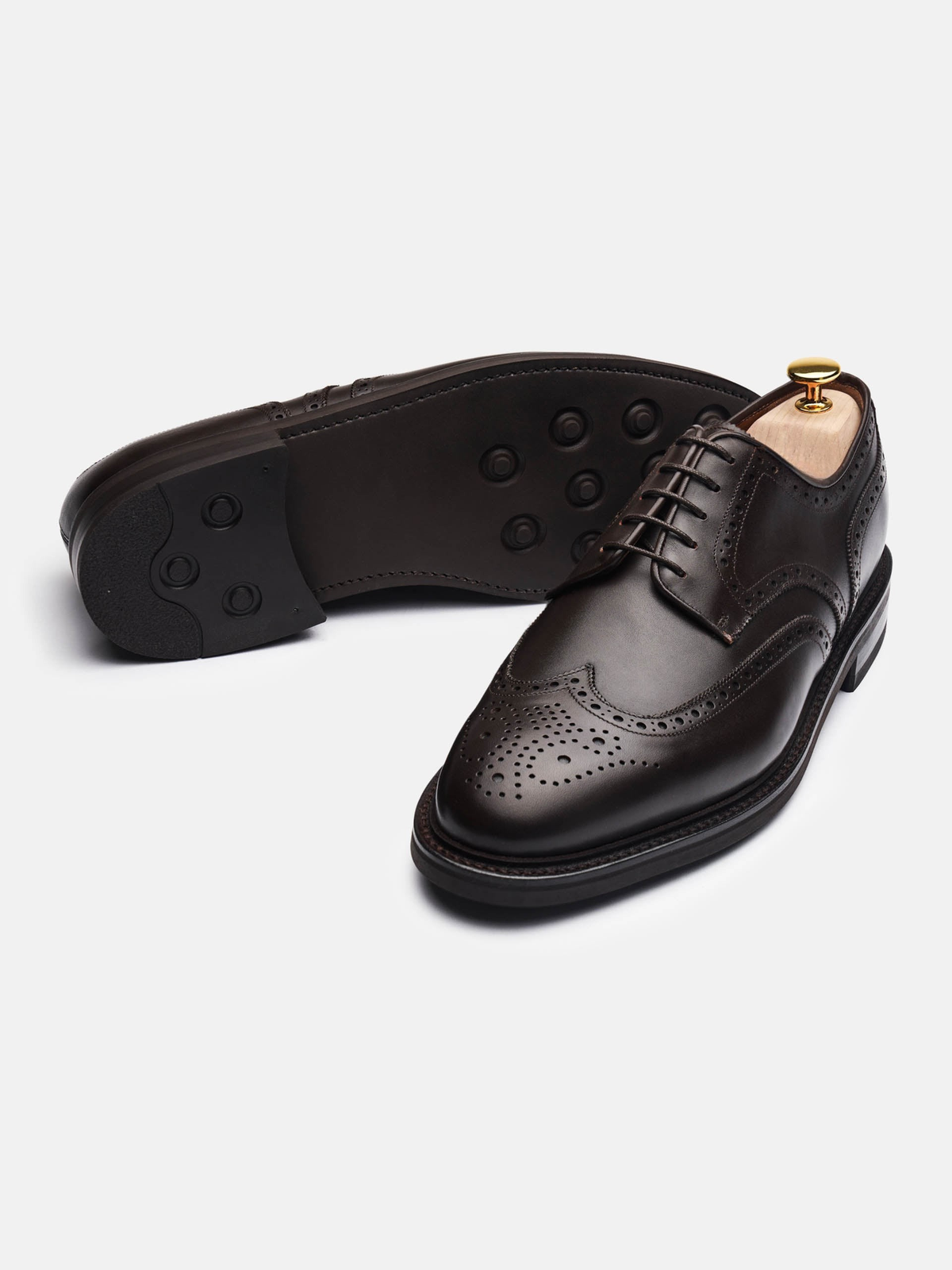 Men's Brown Leather Derby Shoes