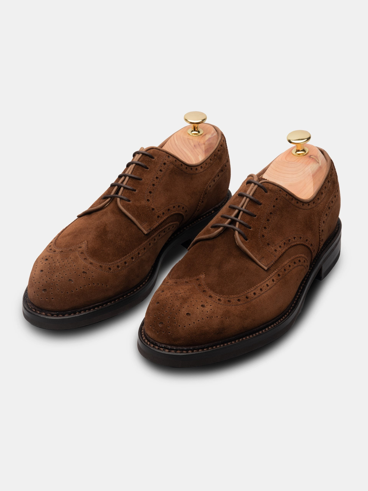Men's Medium Brown Suede Derby Shoes