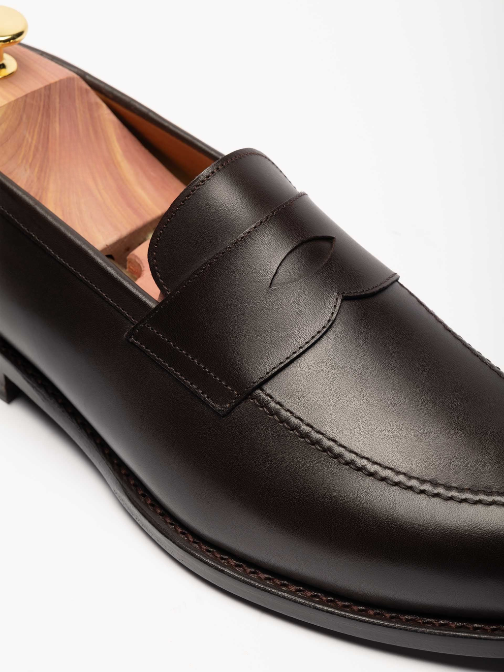 Men's Brown Leather Penny Loafers