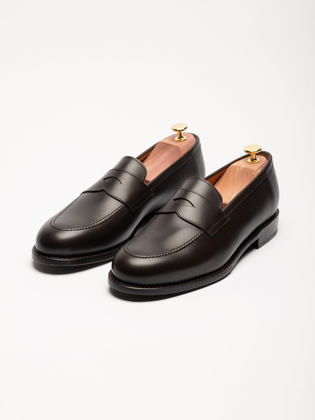Men's Brown Leather Penny Loafers