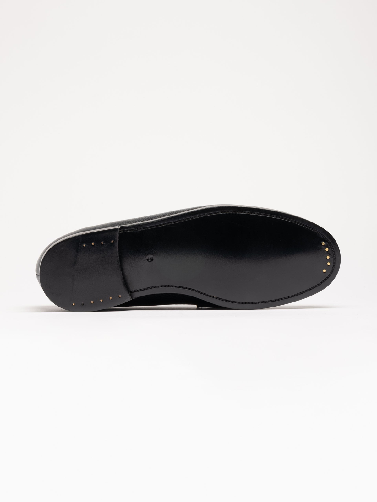 Men's Black Grained Leather Loafers – Ivy
