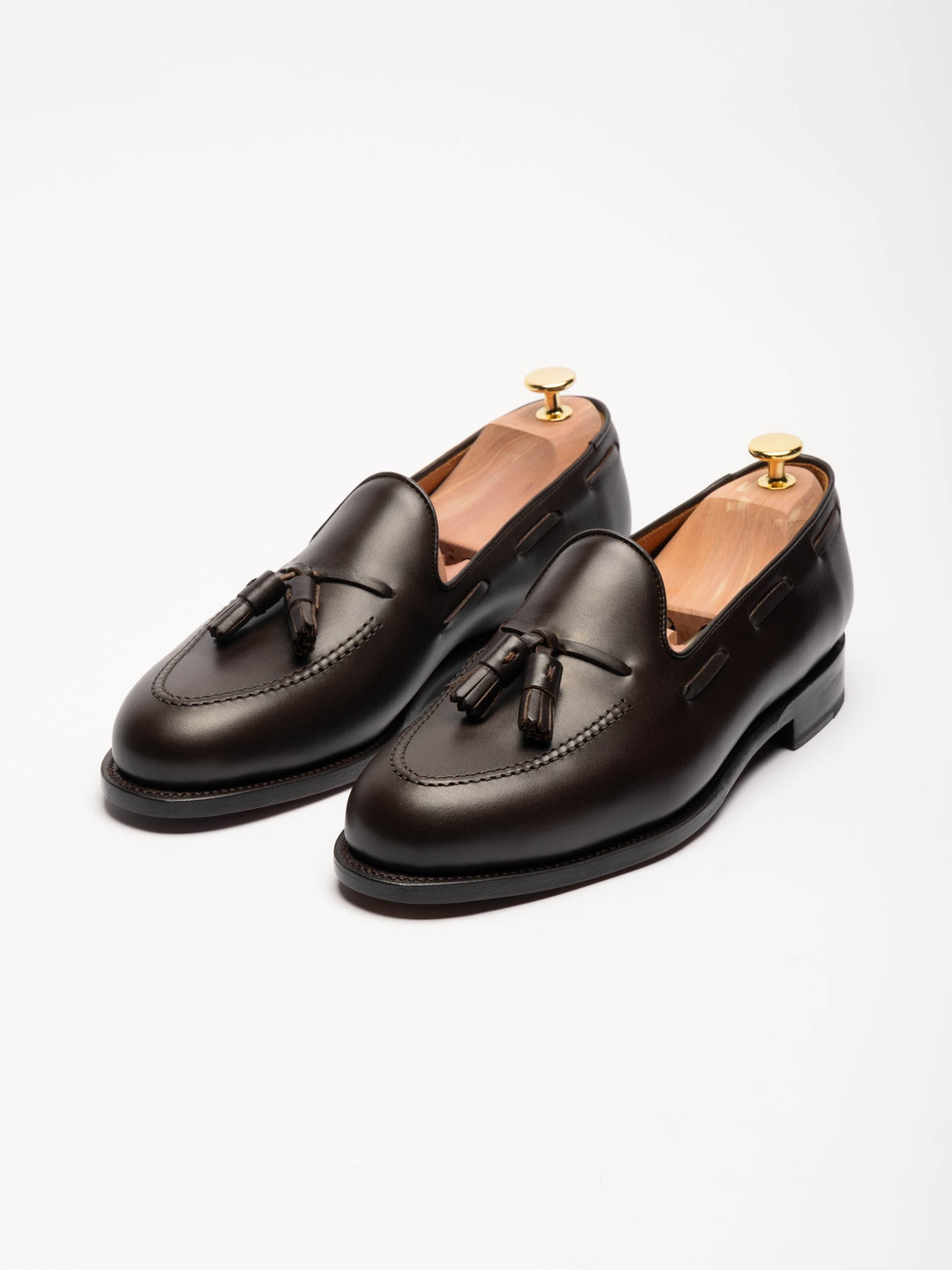 Men's Brown Leather Tassel Loafers