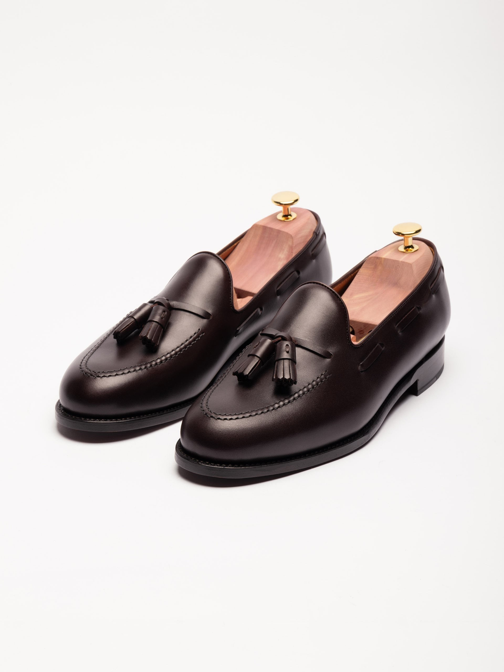 Men's Burgundy Leather Tassel Loafers