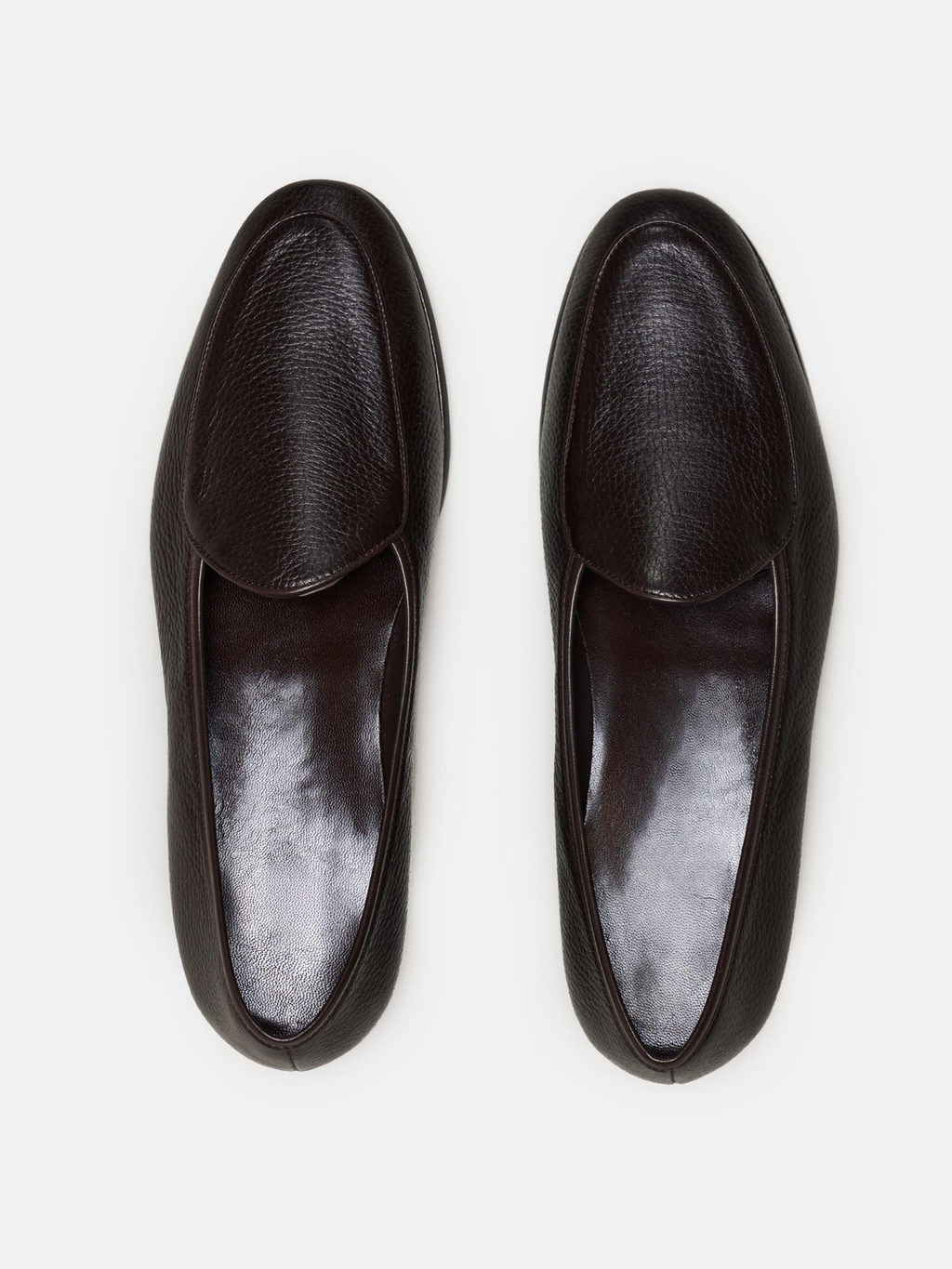 Men's Brown Deerskin Leather Belgian Loafers