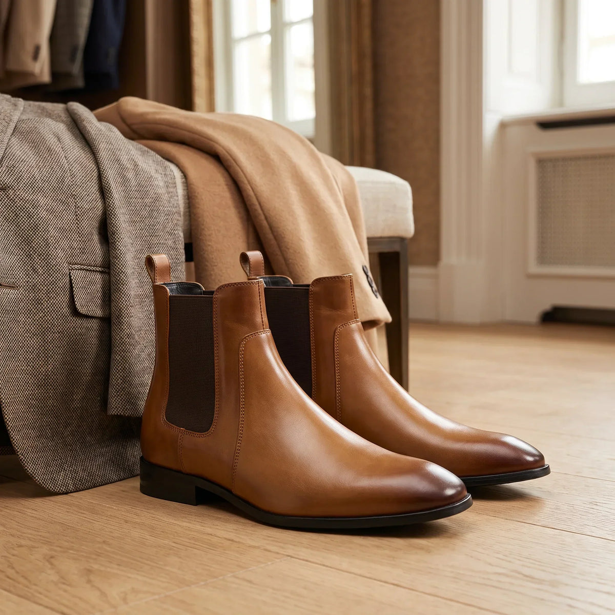Men's Cognac Chelsea Boots – Wexford