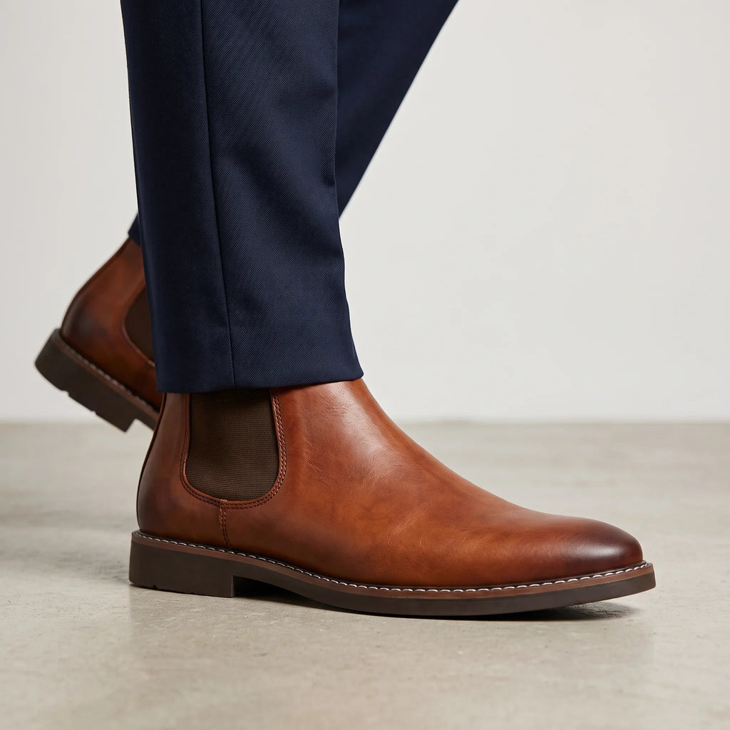 Men's Waterproof Leather Chelsea Boots – All-Day Comfort