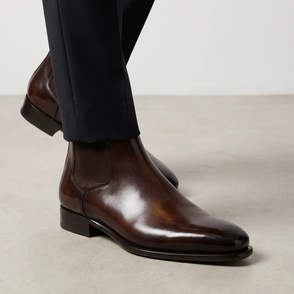 Men's Burnished Brown Chelsea Boots – Alderman