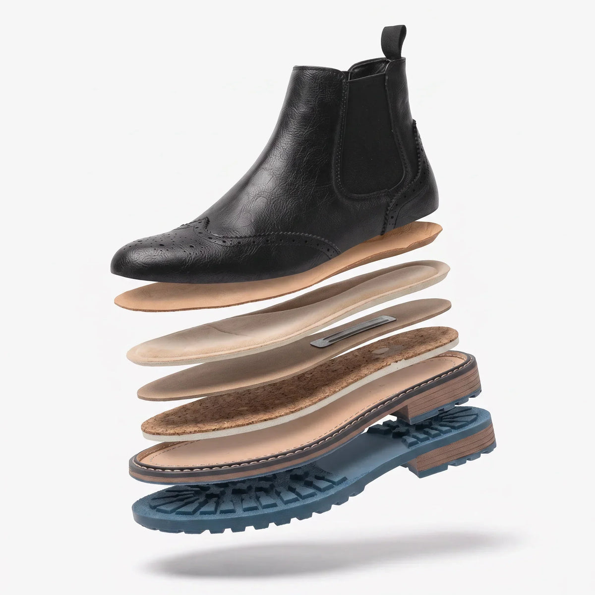 Men's Black Brogue Chelsea Boots – Fairfax